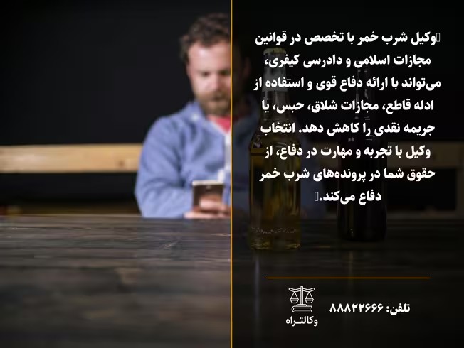وکیل شرب خمر و مجازات مشروبات الکلی
